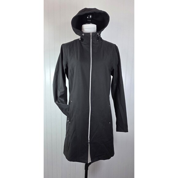 Sunice Sport Soft Shell Black Waterproof Car Coat/Jacket With Hood Womens Size L - Picture 2 of 16